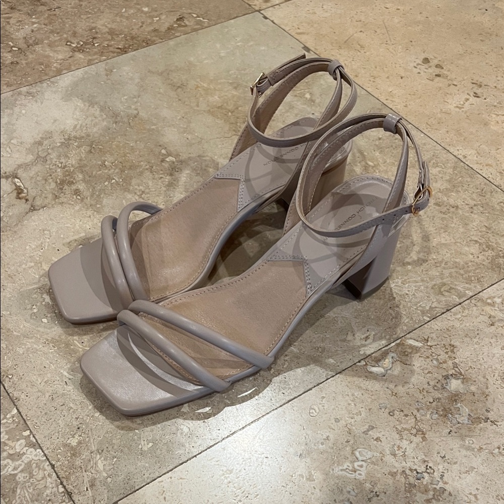 French Connection Tan Strappy Heels